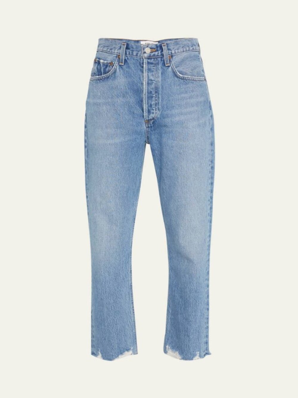 NWOT AGOLDE Women’s A056F-1206 Riley Crop High Rise Straight Light Wash Jeans 27